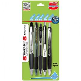 BOLIGRAFO DISTINTAS TINTAS 5PK - Envío Gratuito