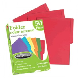 FOLDER CARTA ACCO ROJO CON 50 PIEZAS - Envío Gratuito