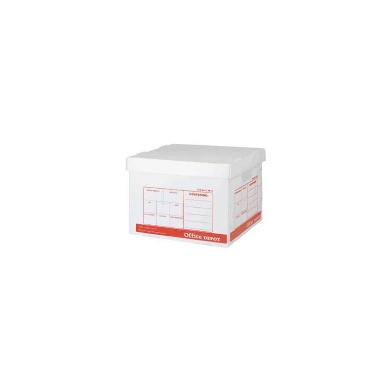 Caja para Archivo Carta Office Depot Plástico Blanco