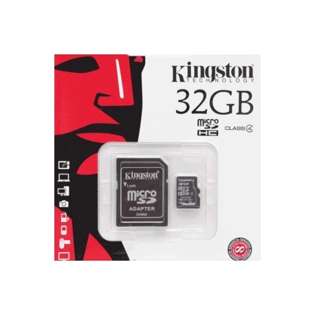 MICRO SD KINGSTON 32GB CLASS 4 - Envío Gratuito