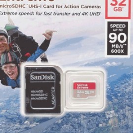 MICRO SD SANDISK EXTREME 32 GB - Envío Gratuito