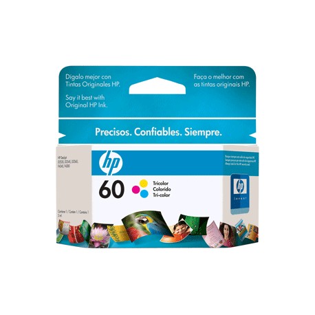 CARTUCHO DE TINTA TRICOLOR HP 60 (CC643WL) - Envío Gratuito