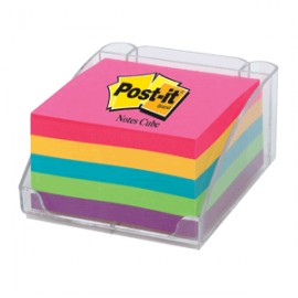 POST-IT CUBO 3 X 3 NEON 390 HOJAS CON PORTANOTAS - Envío Gratuito